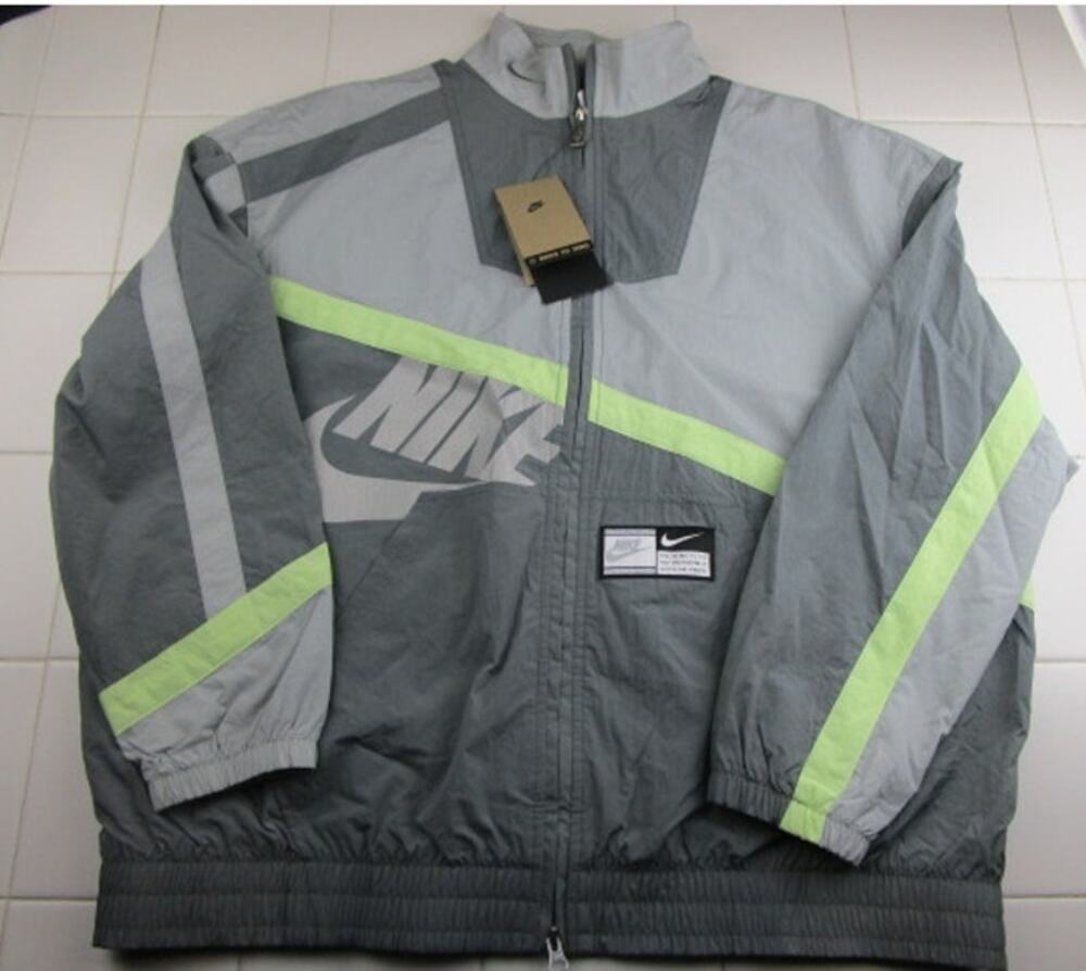 Nike Woven Track Jacket Oversized Mesh Lined Gray Women's‎ Medium HJ0176-084